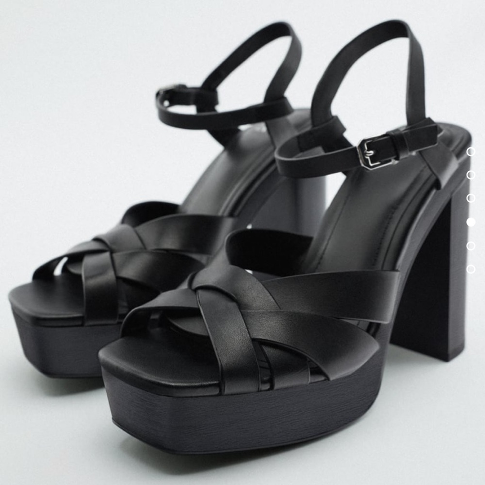 Zara genuine leather high heels